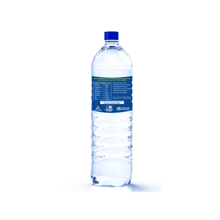 SIZ Water 1.5 litre bottle – back view