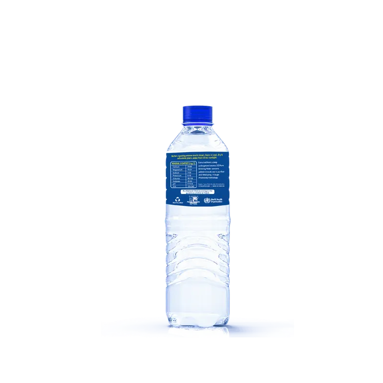 SIZ Water 500ml bottle – back view